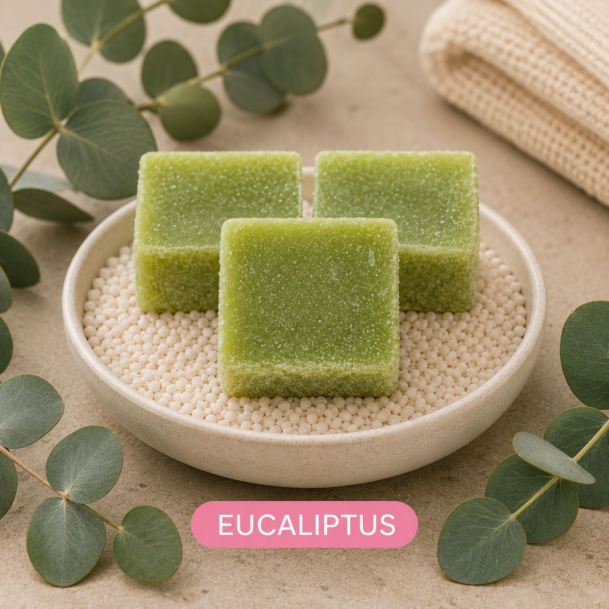 Amberblokjes Eucalyptus (4 stuks) – Frisse zuivere geur voor een helder en verkwikkend interieur