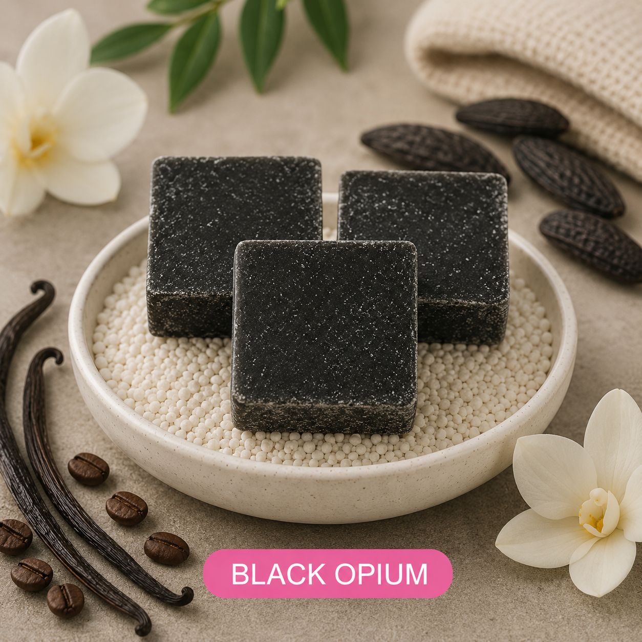 Amberblokjes Black Opium (4 stuks) – Sensuele warme geur voor een luxe en stijlvol interieur