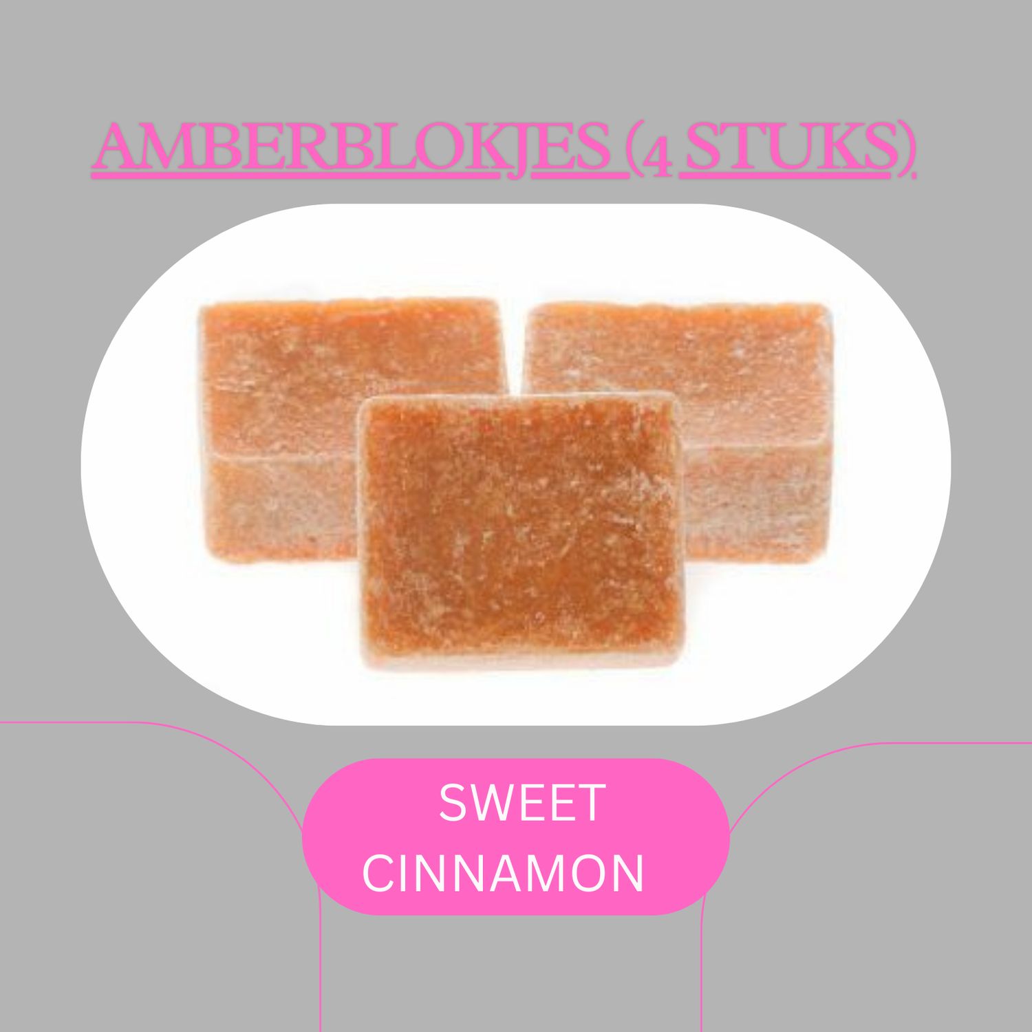 AMBERBLOKJES SWEET CINNAMON (4stuks)