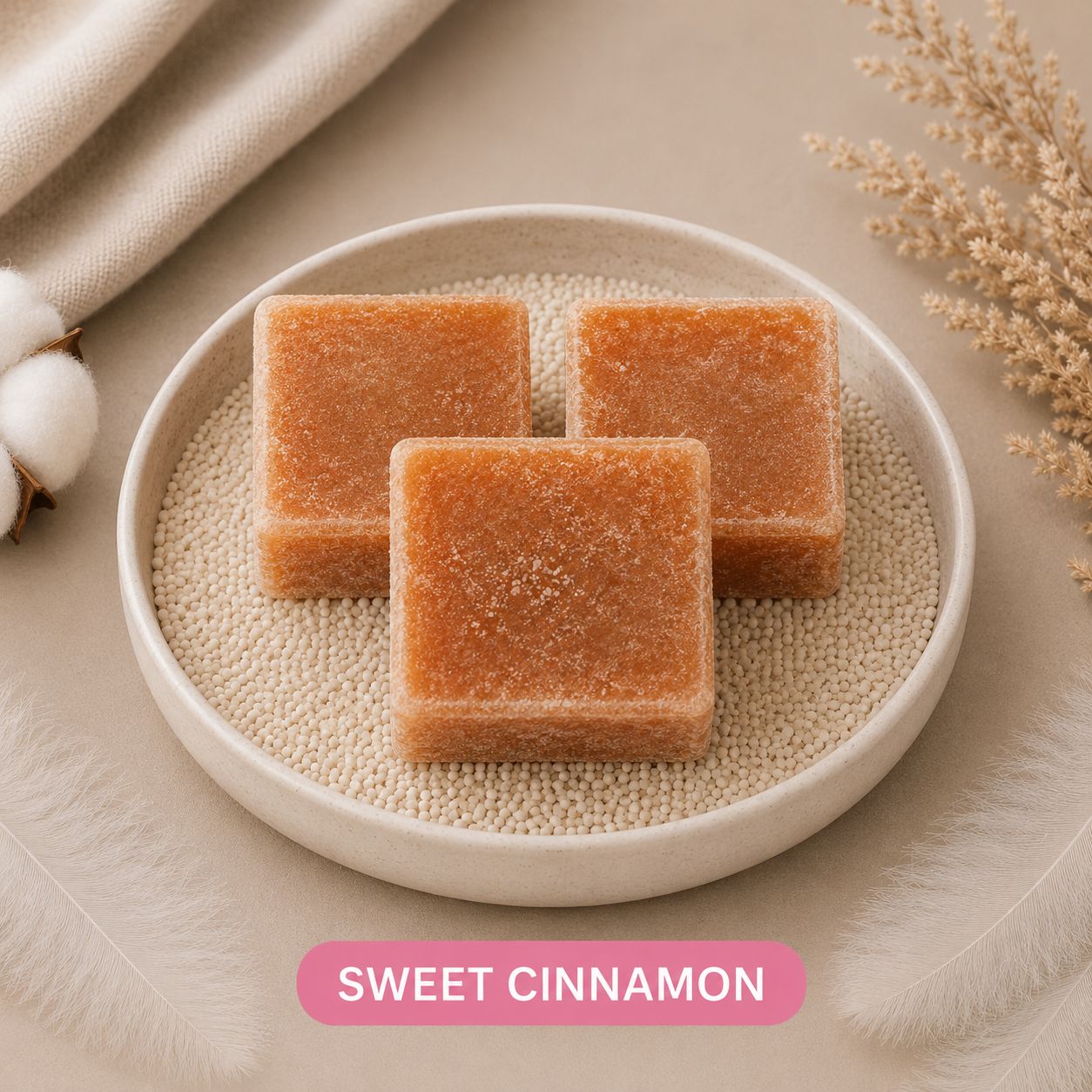 Amberblokjes Sweet Cinnamon (4 stuks) – Warme kaneelgeur voor een gezellig en knus interieur