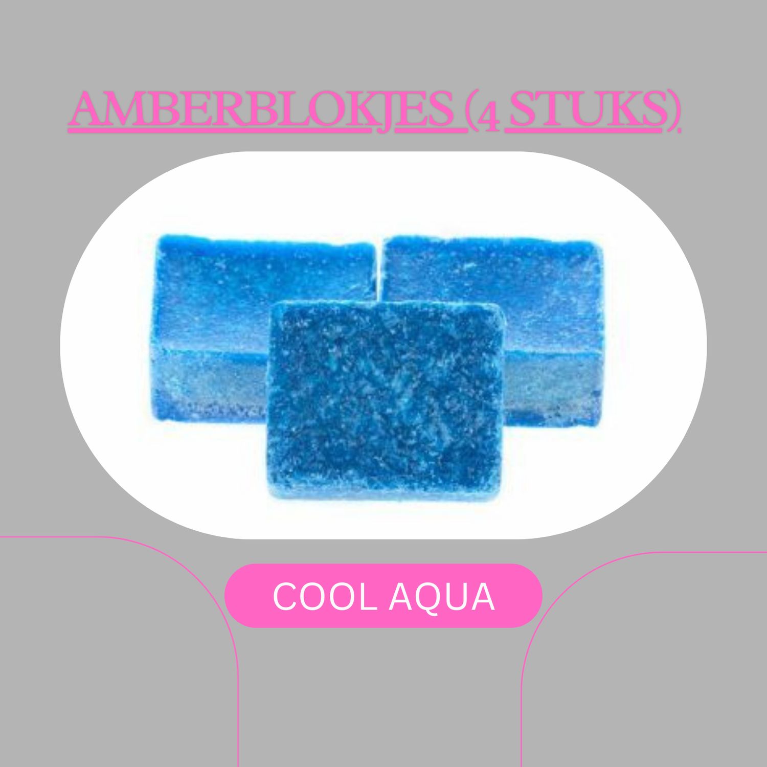 AMBERBLOKJES COOL AQUA (4stuks)