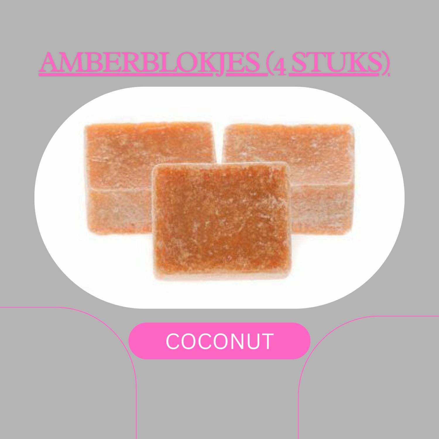 AMBERBLOKJES COCONUT (4stuks)