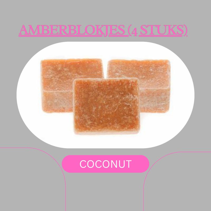 AMBERBLOKJES COCONUT (4stuks)
