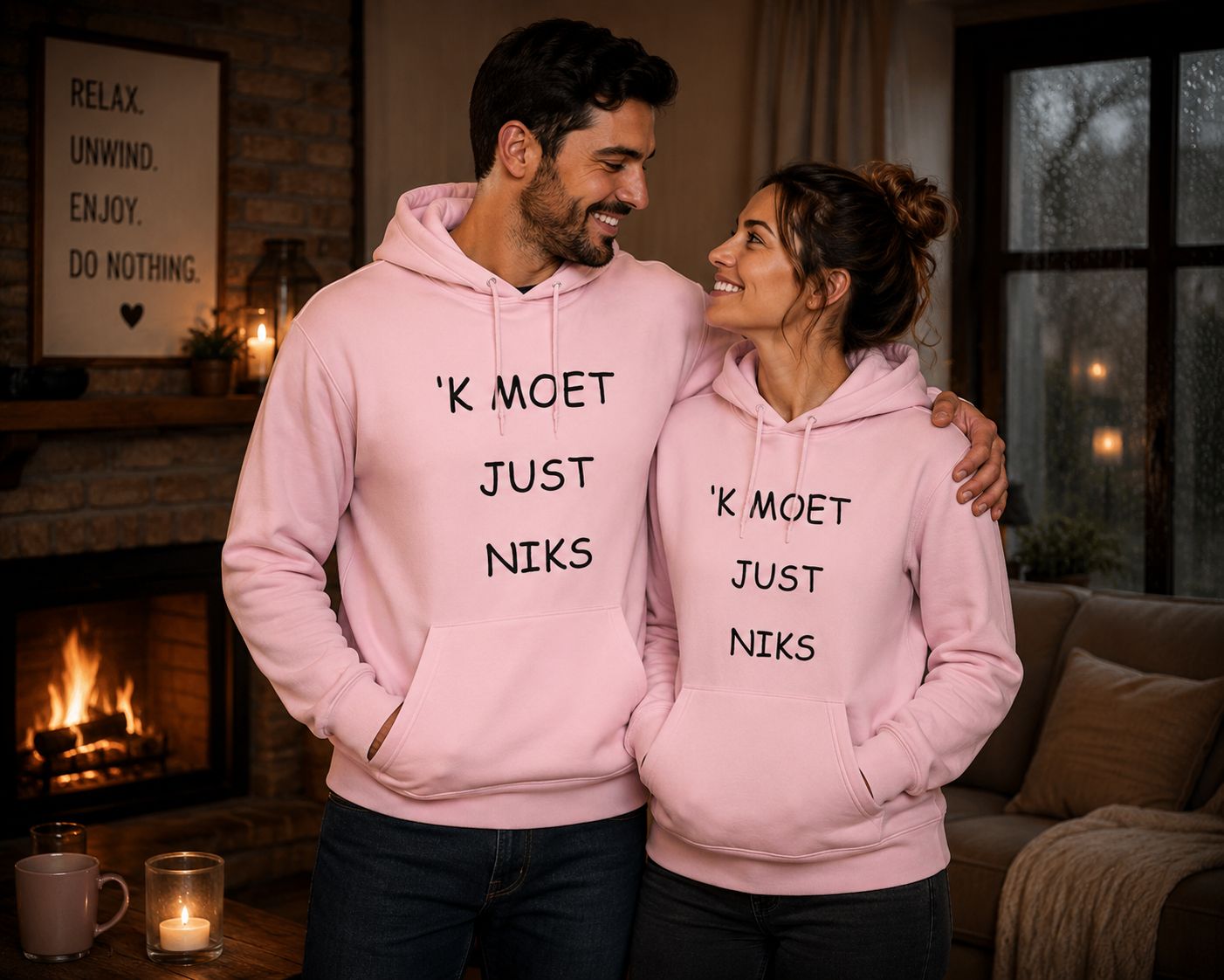 'K Moet Just Niks Hoodie – Grappige Vlaamse Hoodie – Unisex Sweater met Tekst