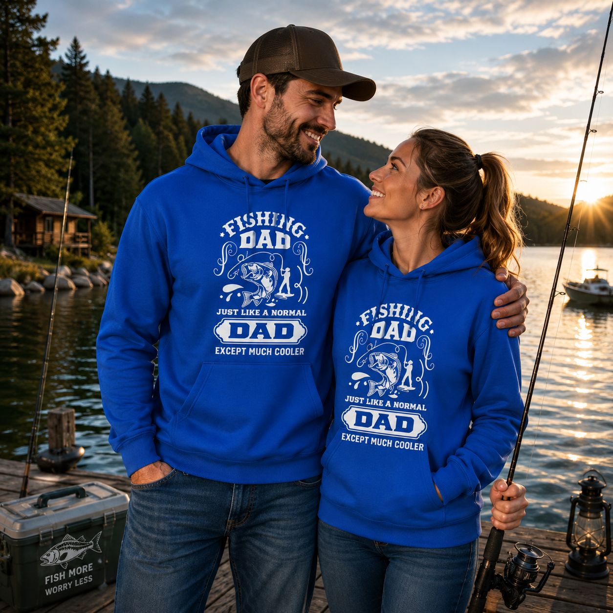 Fishing Dad - Hoodie – Just Like A Normal Dad Except Cooler – Cadeau voor Vissers &amp; Papa’s