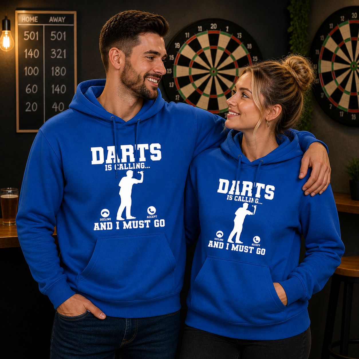 Darts Is Calling And I Must Go Hoodie – Funny Darts Hoodie – Unisex Cadeau voor Darts Spelers
