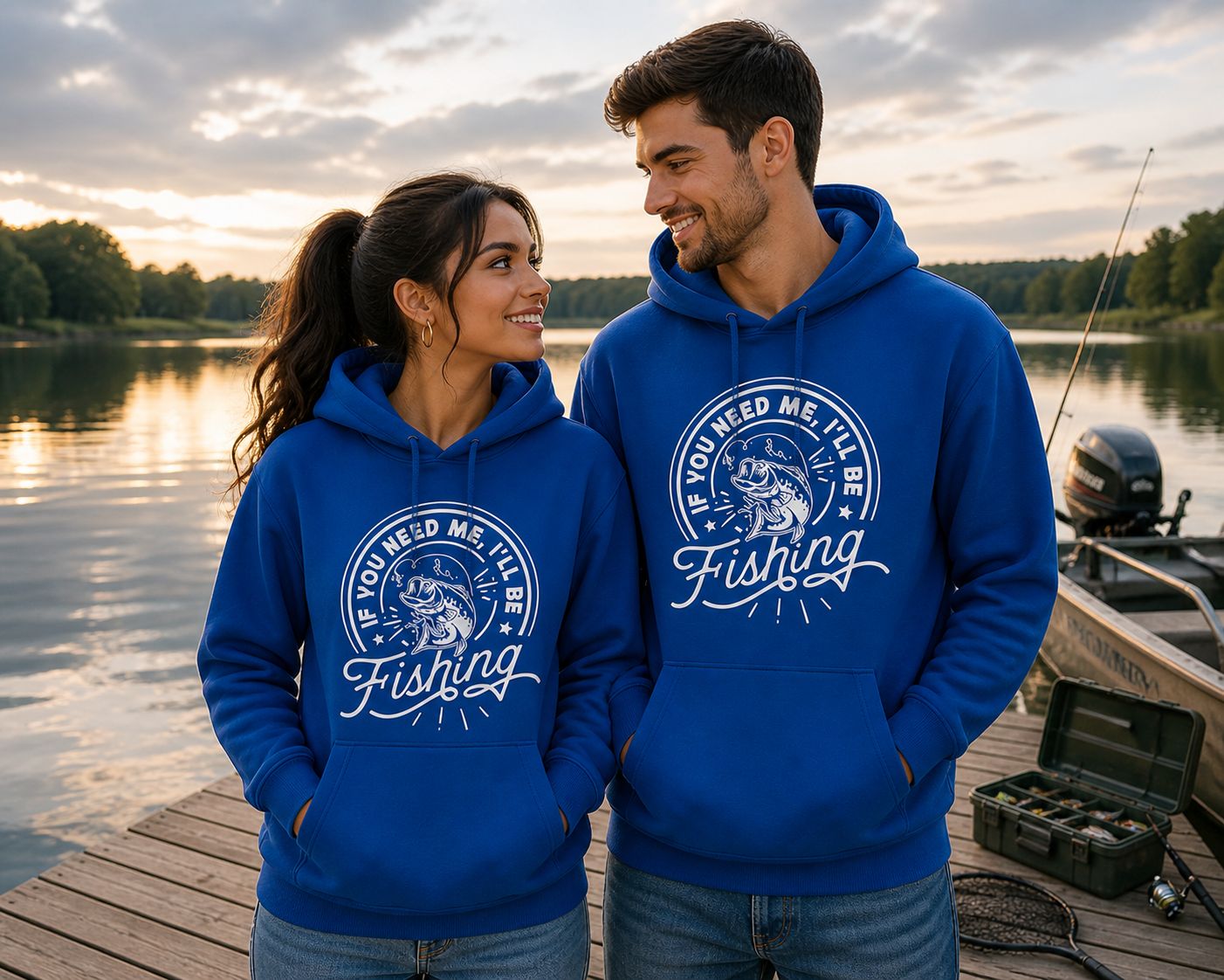 If You Need Me I’ll Be Fishing Hoodie – Unisex Visser Hoodie – Cadeau voor Vissers Dames &amp; Heren