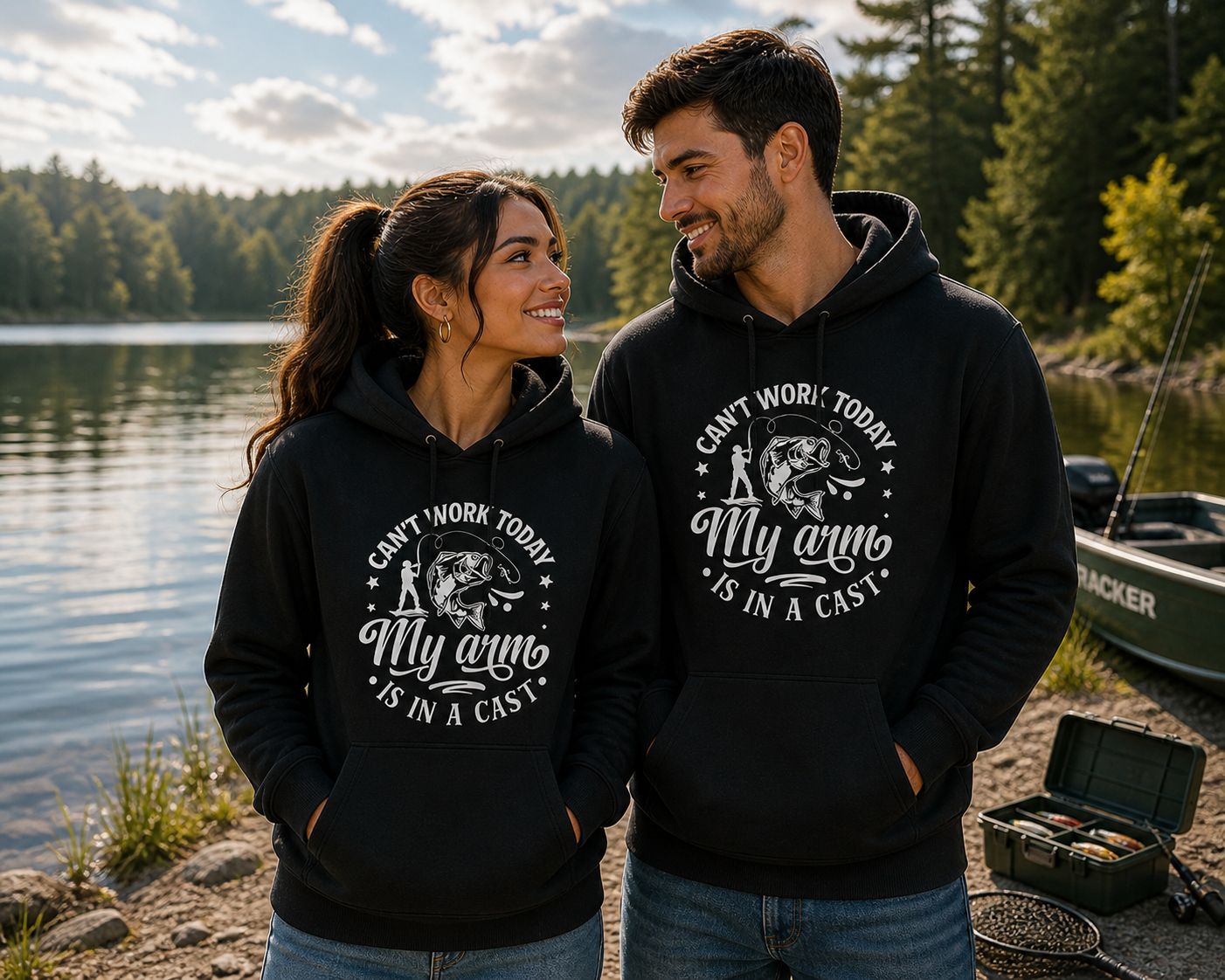 Can’t Work Today My Arm Is In A Cast Hoodie – Grappige Fishing Hoodie – Unisex Cadeau voor Vissers