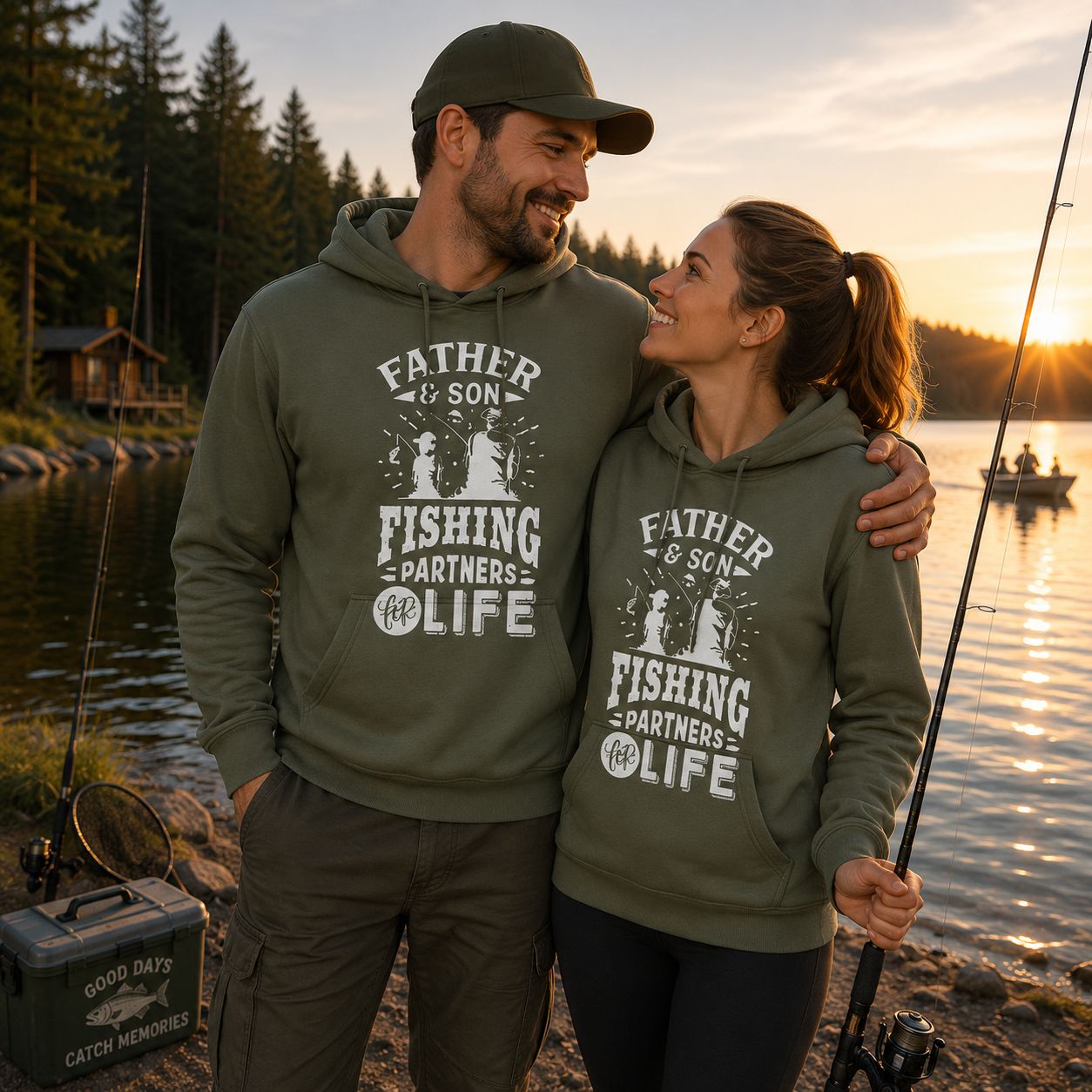Father And Son Fishing Partners For Life - Hoodie – Vissen Hoodie Vader &amp; Zoon – Cadeau voor Vissers