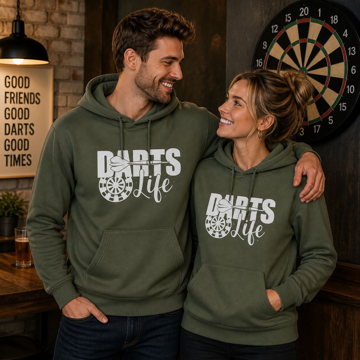 Darts Life Hoodie – Darts Hoodie Unisex – Cadeau voor Darts Spelers &amp; Liefhebbers