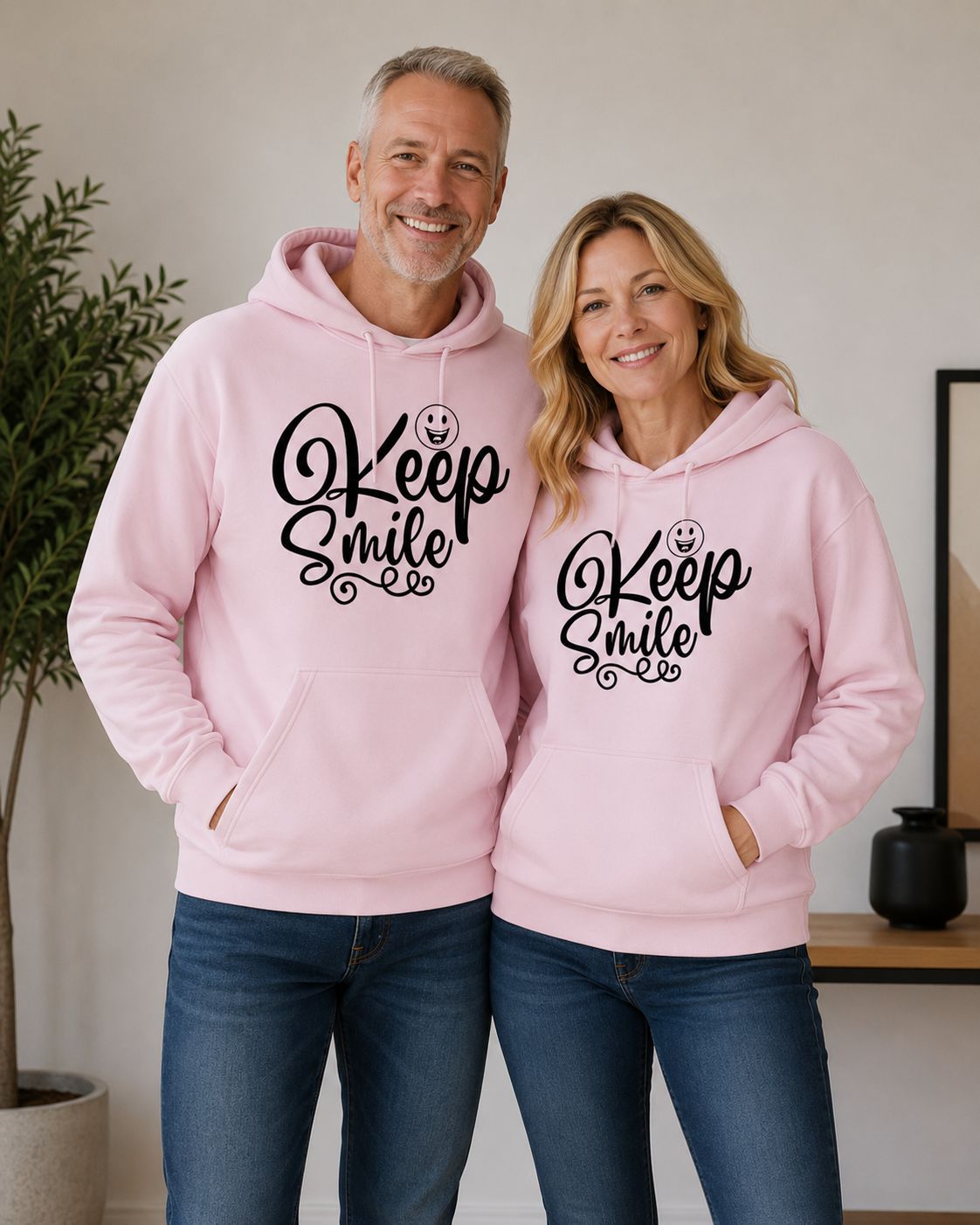 Hoodie ‘Keep Smile’ – Positieve Hoodie met Simpele Inspirerende Tekst