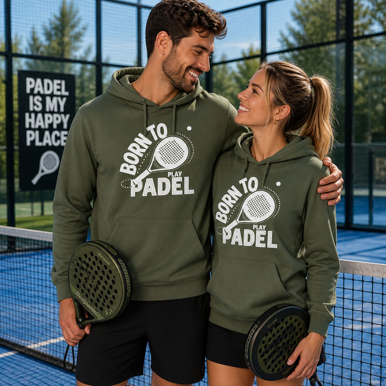 Born To Padel Hoodie – Padel Hoodie Unisex – Cadeau voor Padel Spelers &amp; Liefhebbers