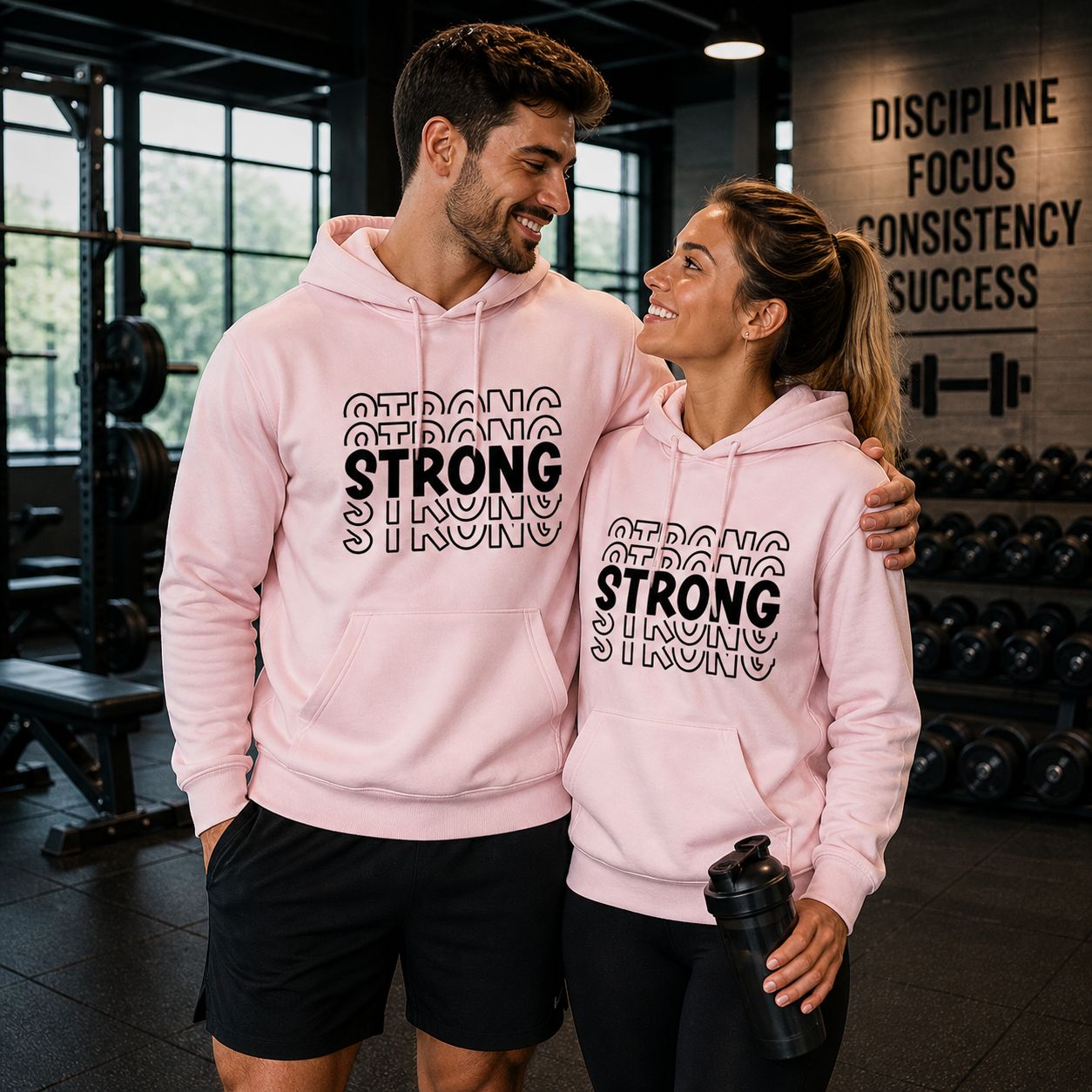 Strong Hoodie – Fitness Hoodie Unisex – Motivatie Gym &amp; Workout Sweater