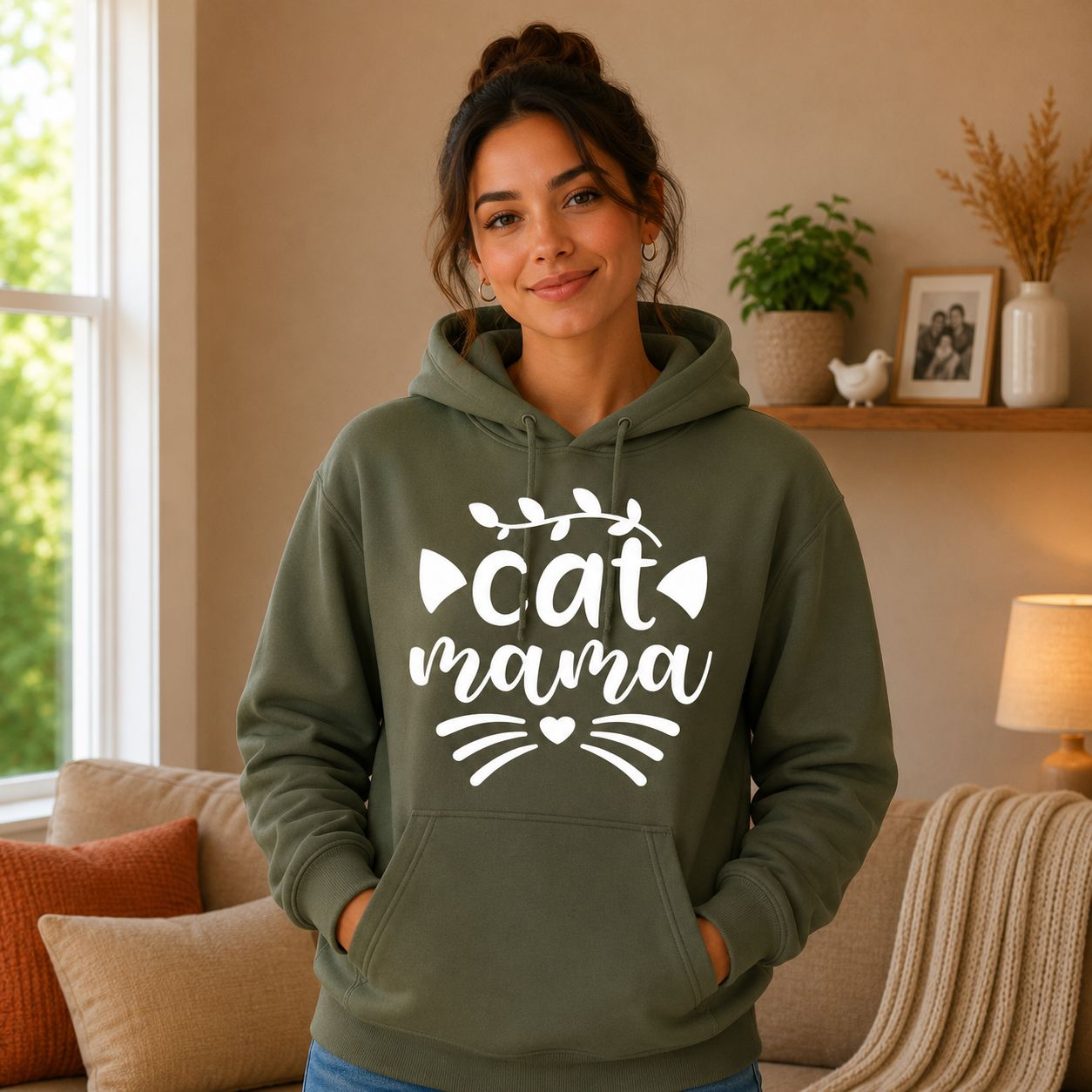 Cat Mama Hoodie - Trendy Hoodie voor Kattenliefhebbers - Leuk Cadeau voor Cat Moms