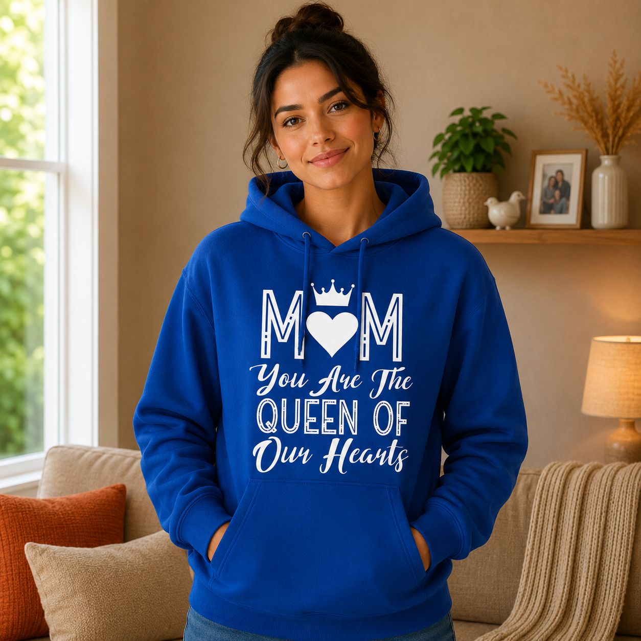 Mom You Are The Queen Of Our Hearts Hoodie - Liefdevolle Mama Hoodie - Origineel Cadeau voor Mama