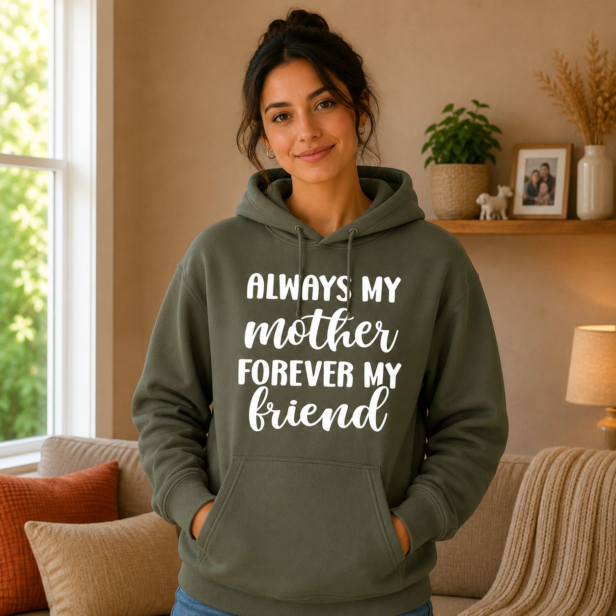 Always My Mother Forever My Friend Hoodie - Liefdevolle Mama Hoodie - Origineel Cadeau voor Mama