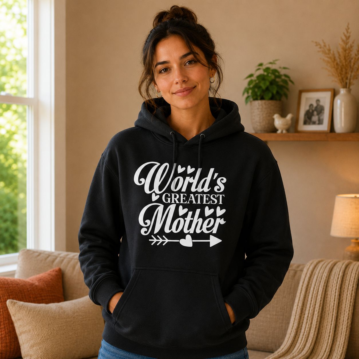 World's Greatest Mother Hoodie - Liefdevolle Mama Hoodie - Origineel Cadeau voor Mama