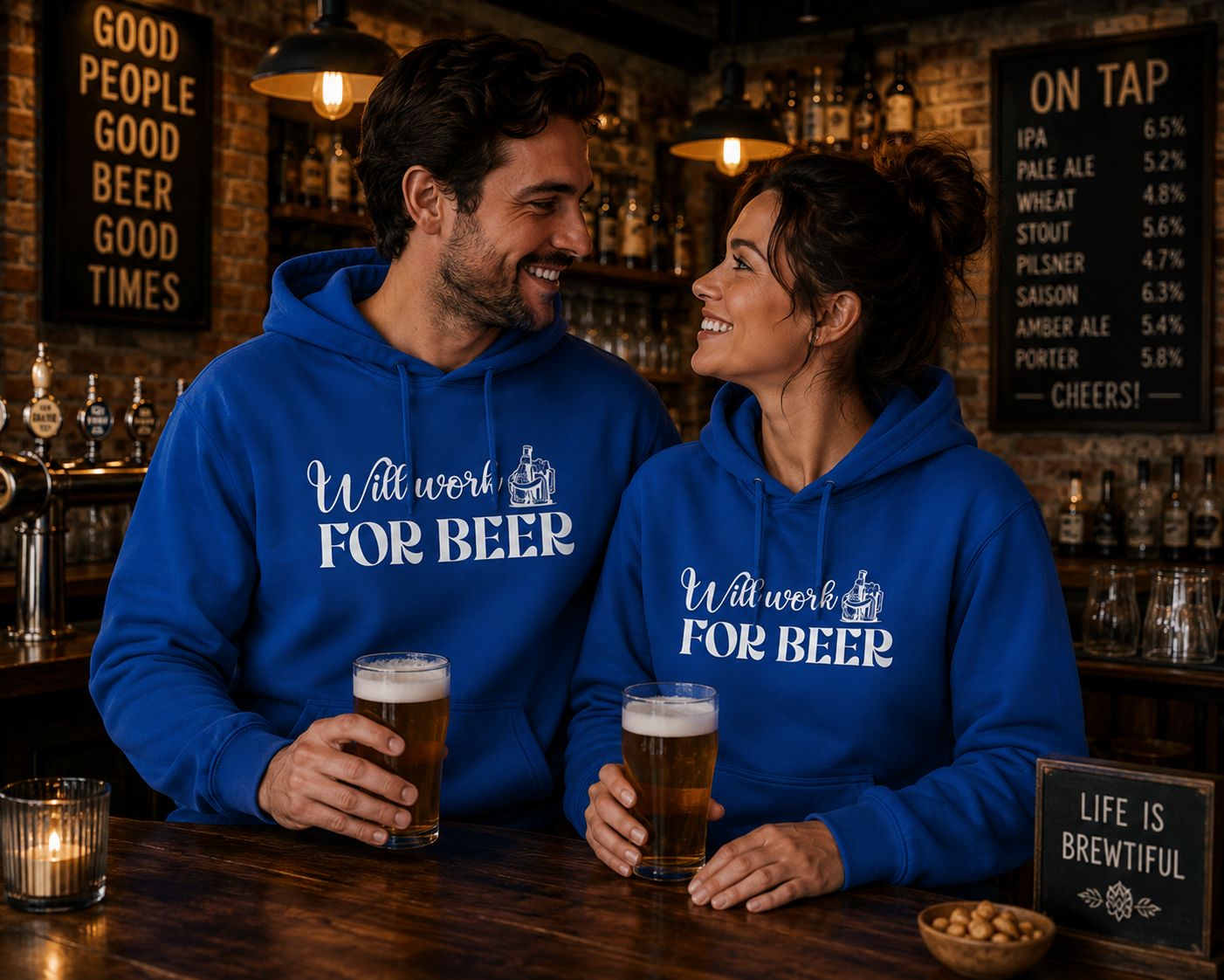 Will Work For Beer Hoodie – Funny Bier Hoodie voor Bierliefhebbers