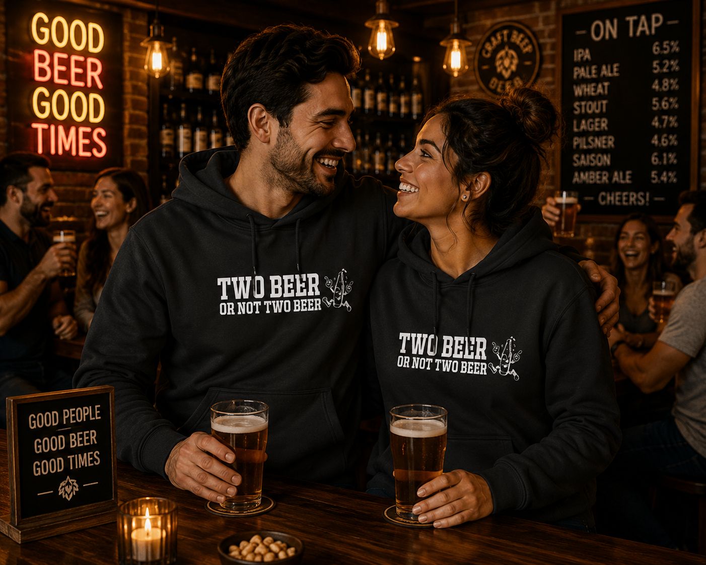 Two Beer Or Not Two Beer Hoodie – Funny Bier Hoodie voor Bierliefhebbers