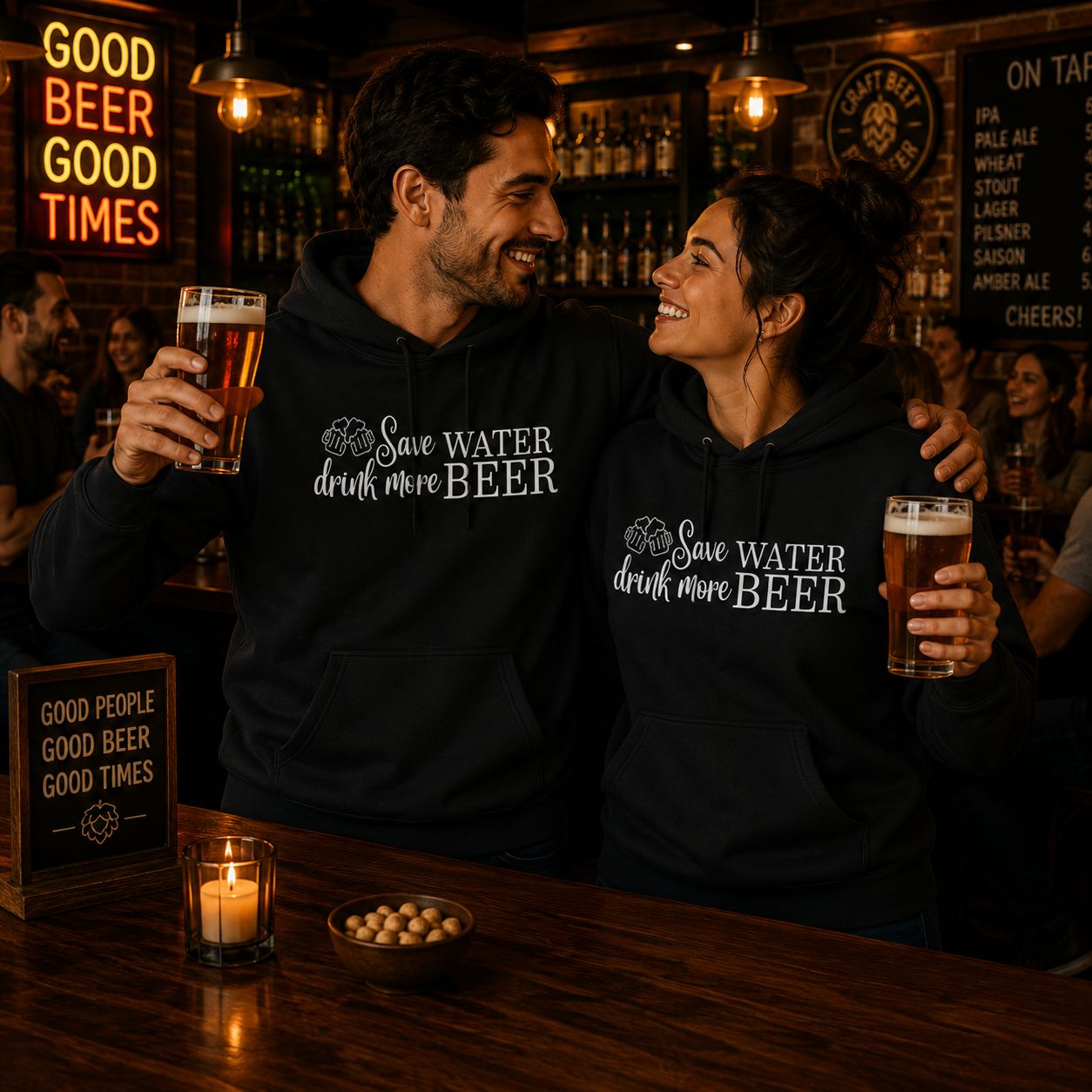 Save Water Drink More Beer Hoodie – Funny Bier Hoodie voor Bierliefhebbers