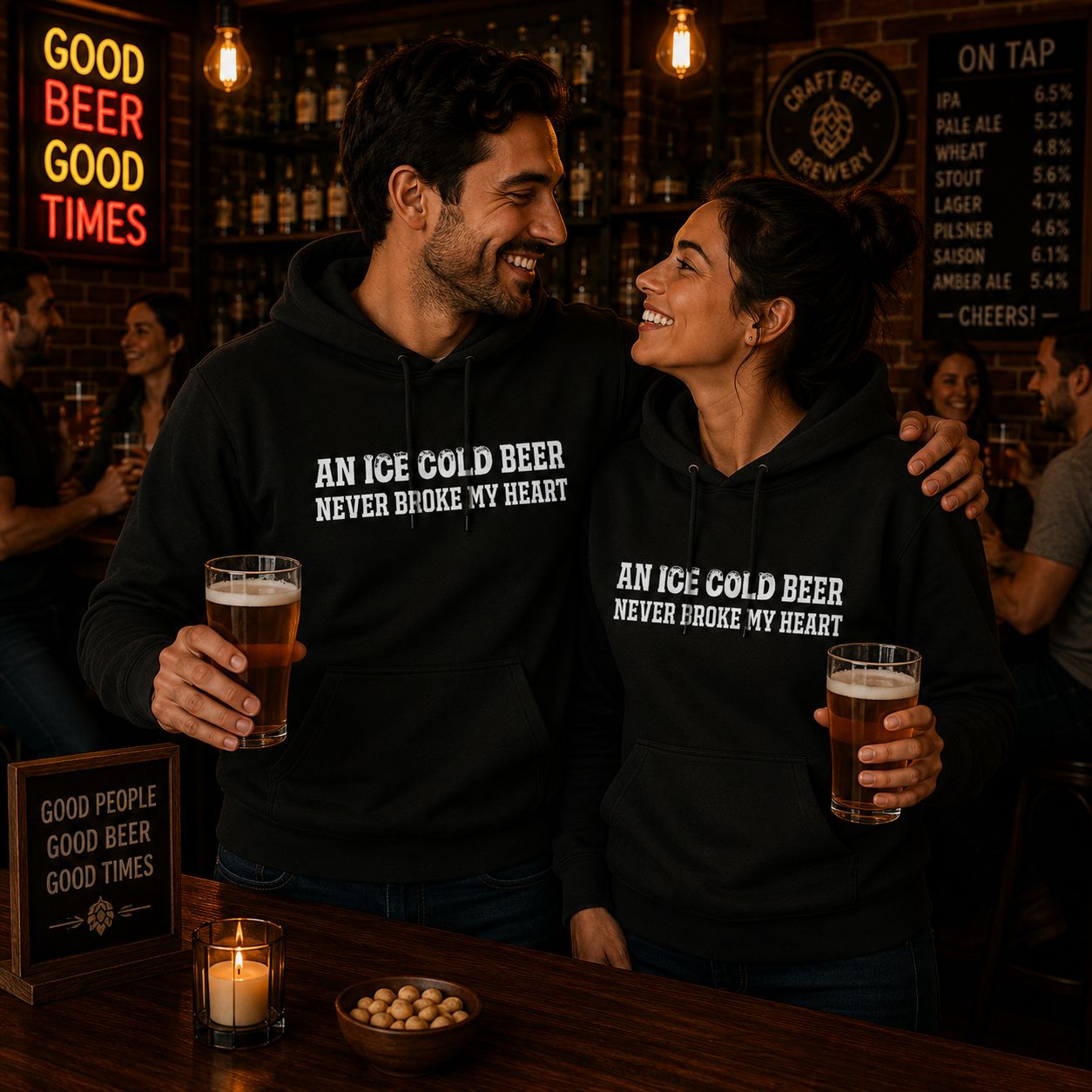An Ice Cold Beer Never Broke My Heart Hoodie – Funny Bier Hoodie voor Bierliefhebbers