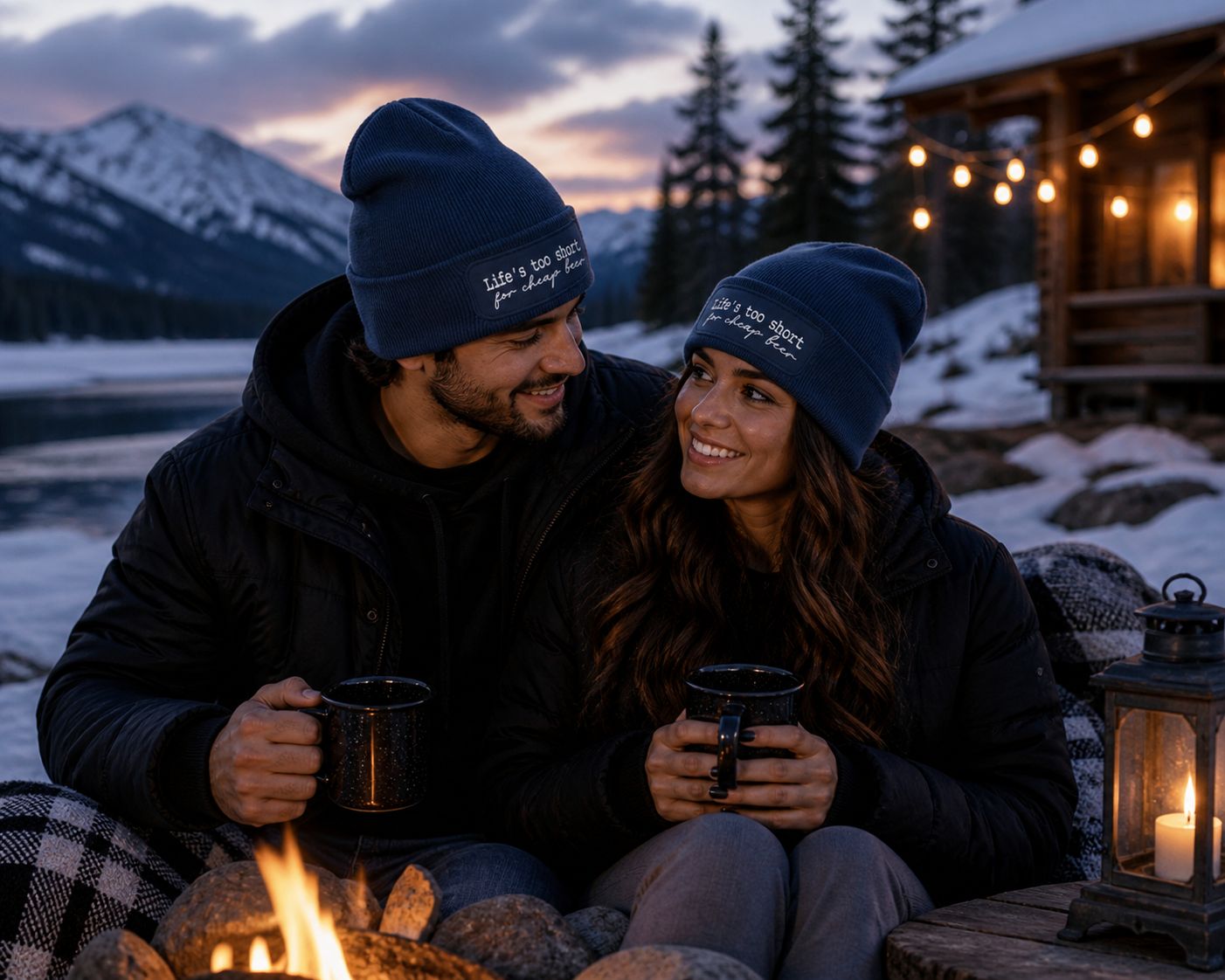Wintermuts “Life Is Too Short For Cheap Beer” – Grappige Biermuts voor Bierliefhebbers &amp; Après-Ski Feestjes