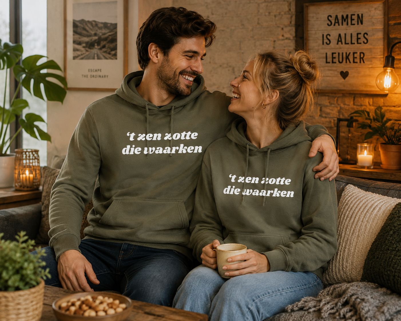 ’t Zen Zotte Die Waarken Hoodie – Grappige Vlaamse Hoodie met Dialect Tekst