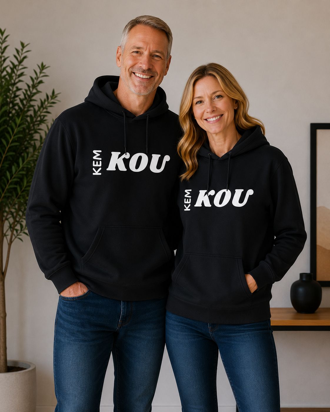 Hoodie ‘Kem Kou’ – Grappige Vlaamse Hoodie met Dialect Tekst