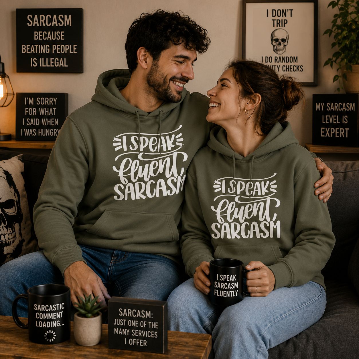 I Speak Fluent Sarcasm Hoodie - Grappige Hoodie - Leuk Cadeau voor Haar en Hem