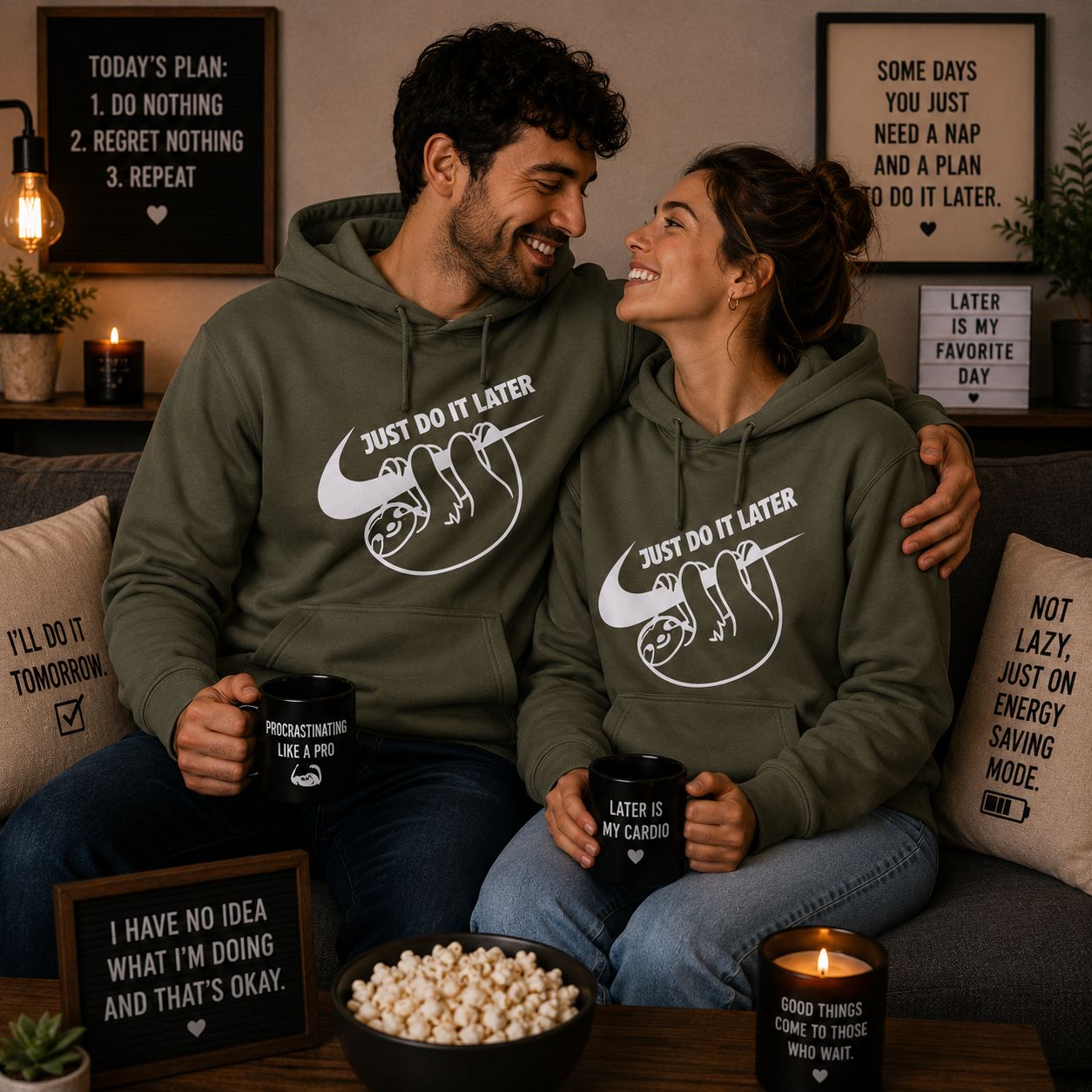 Just Do It Later Hoodie - Grappige Hoodie - Leuk Cadeau voor Haar en Hem