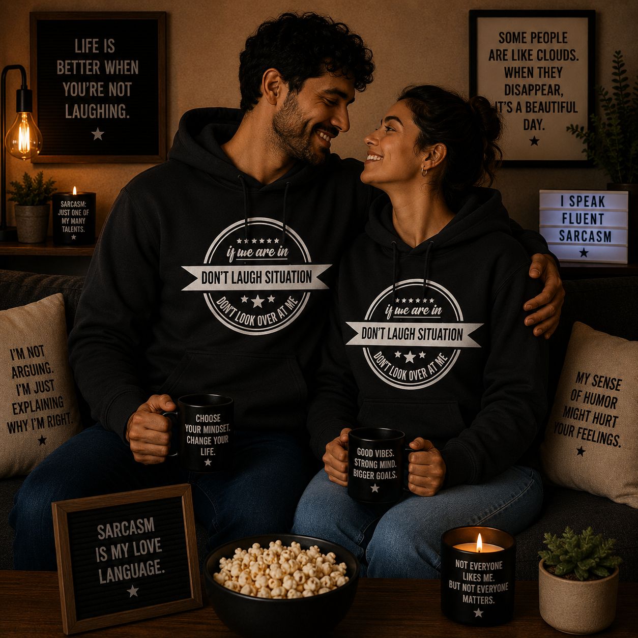 If We Are In Don't Laugh Situation Don't Look Over At Me Hoodie - Grappige Hoodie - Leuk Cadeau voor Haar en Hem