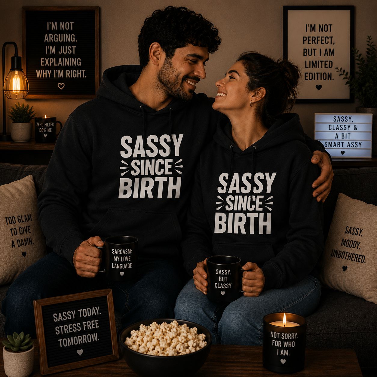 Sassy Since Birth Hoodie - Grappige Hoodie - Leuk Cadeau voor Haar en Hem