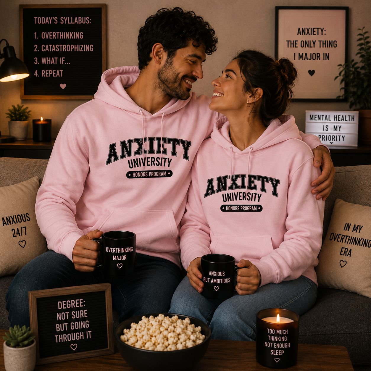 Anxiety University Honors Program Hoodie - Grappige Hoodie - Leuk Cadeau voor Haar en Hem