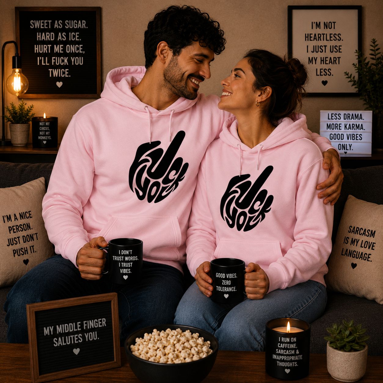 Fuck You Hoodie - Grappige Hoodie - Leuk Cadeau voor Haar en Hem