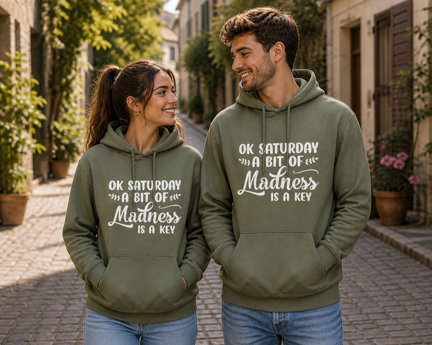 Funny Hoodie “OK Saturday, A Bit Of Madness Is The Key” – Unieke Hoodie voor Weekend Vibes &amp; Humor