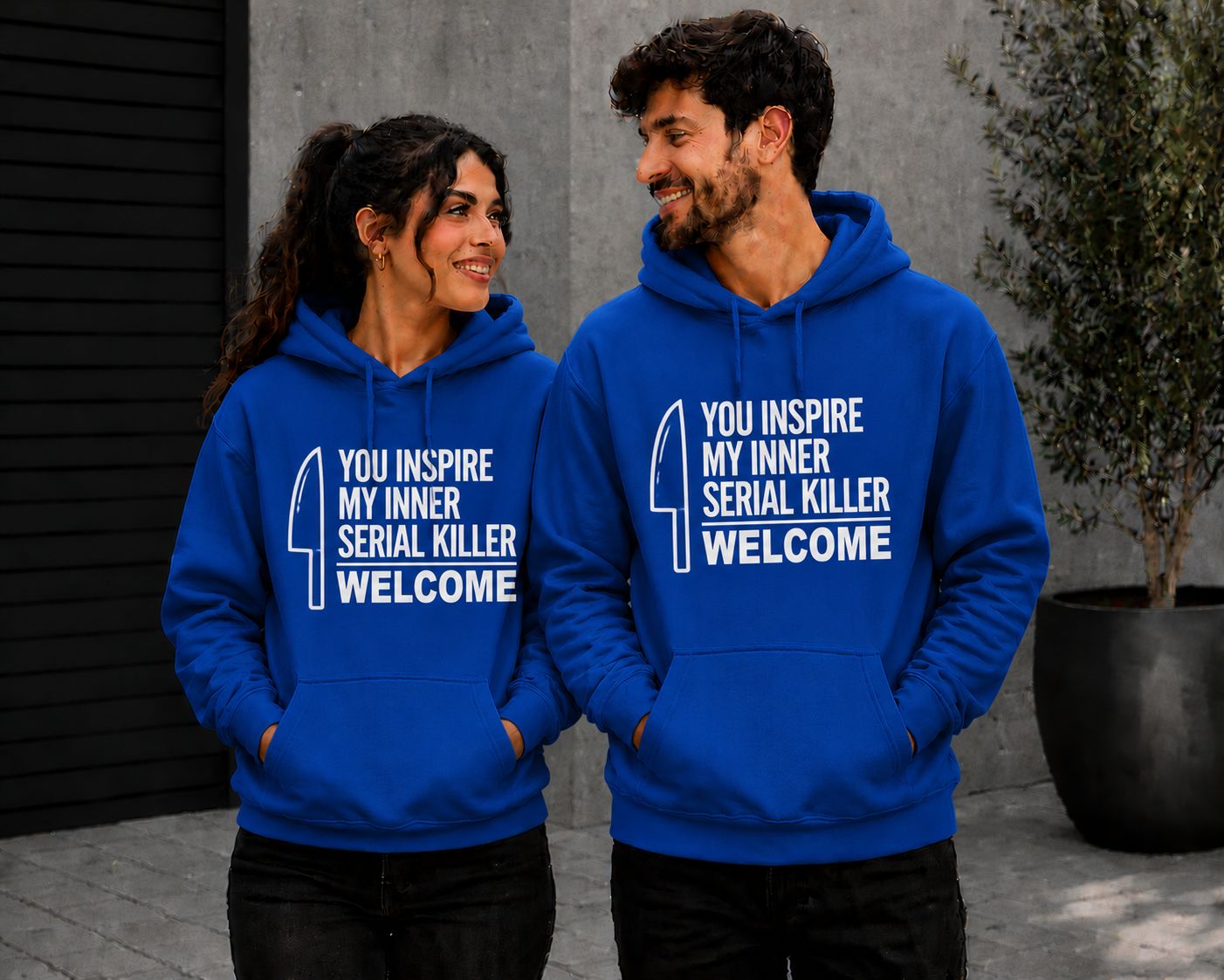 Hoodie ‘You Inspire My Inner Serial Killer’ – Donker Humoristische Hoodie met Sarcastische Tekst