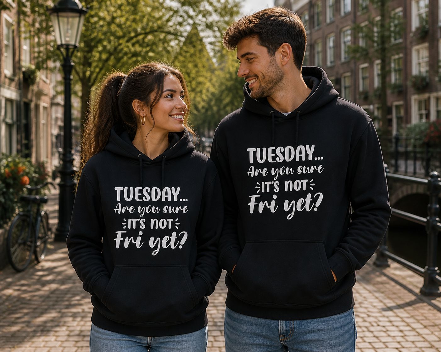 Funny Hoodie “Tuesday… Are You Sure It’s Not Friday Yet?” – Grappige Hoodie voor Werkdagen &amp; Weekend Fans