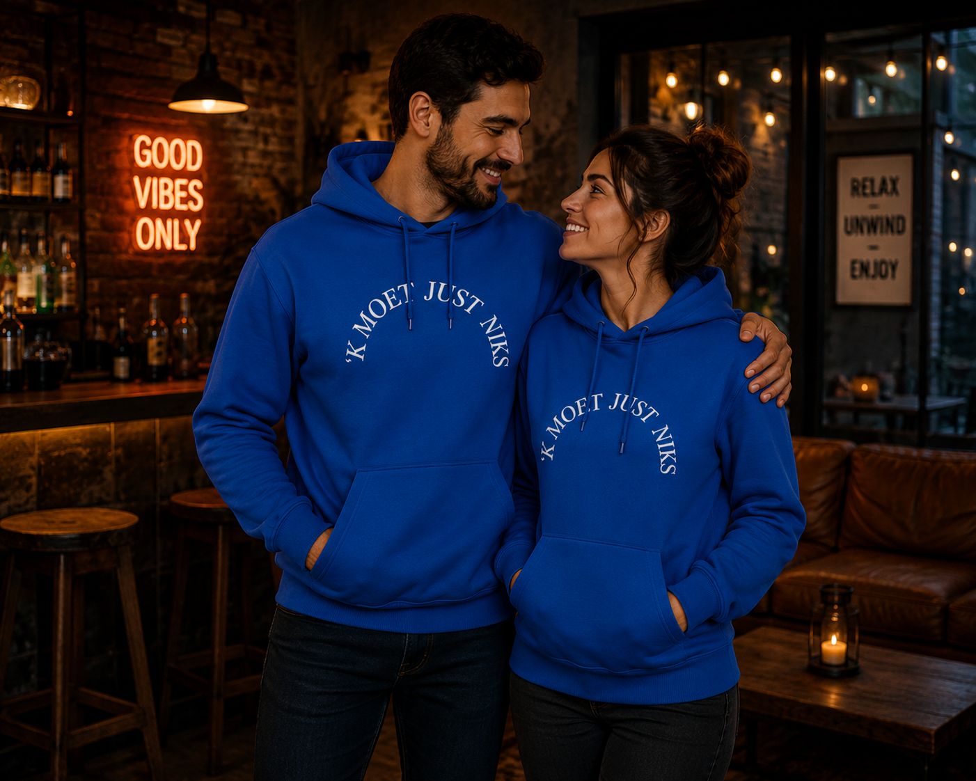 'K Moet Just Niks Hoodie – Grappige Vlaamse Hoodie – Unisex Sweater met Tekst