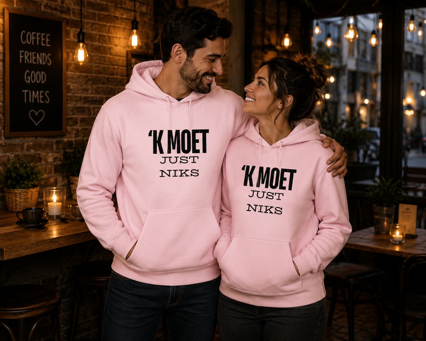 'K Moet Just Niks Hoodie – Grappige Vlaamse Hoodie – Unisex Sweater met Tekst