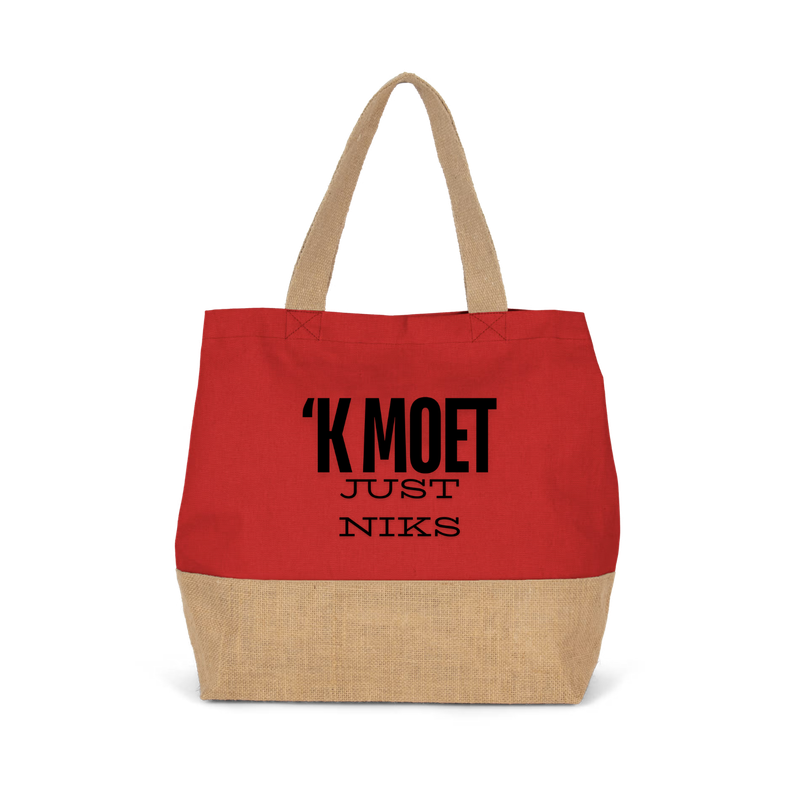 STRANDTAS/SHOPPER 'K MOET JUST NIKS