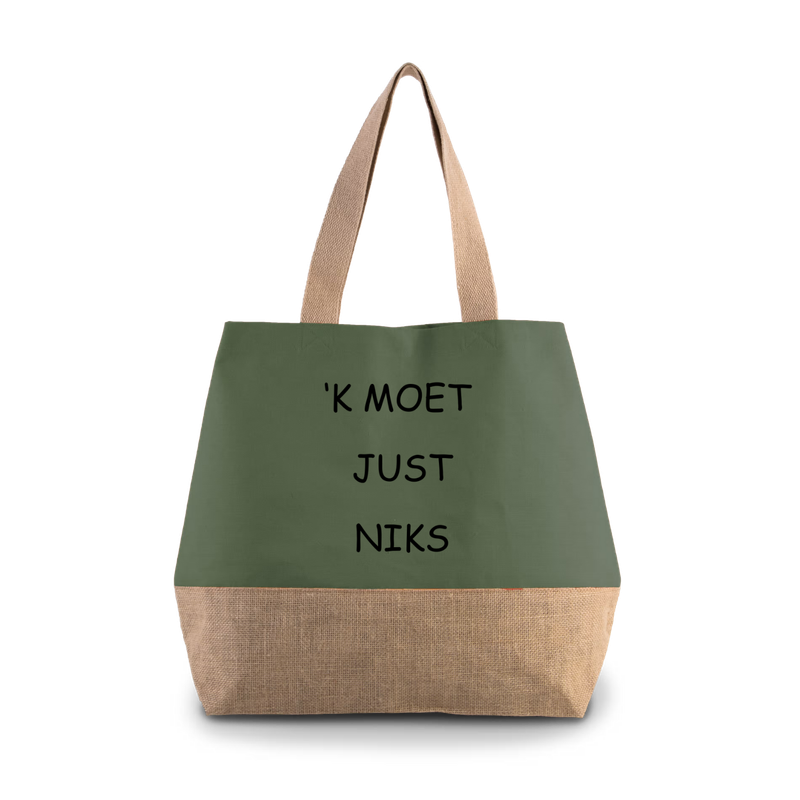 STRANDTAS/SHOPPER 'K MOET JUST NIKS