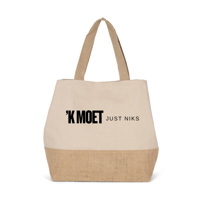 STRANDTAS/SHOPPER 'K MOET JUST NIKS