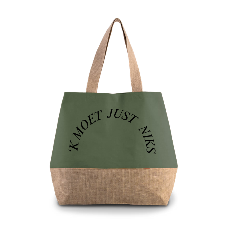 STRANDTAS/SHOPPER 'K MOET JUST NIKS