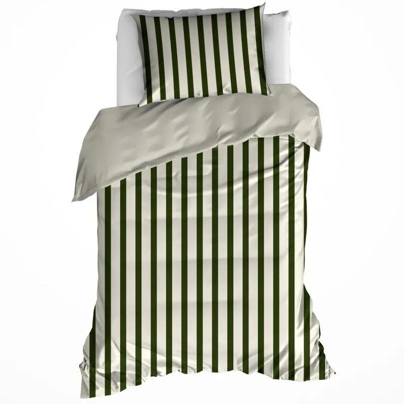Dekbedovertrek Matcha Winter Moss - 140 x 200/220 + 60 x 70 cm - Katoen Flanel