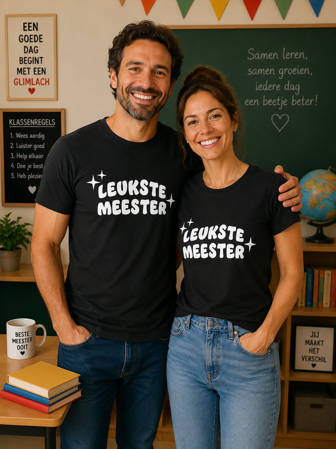 Leukste Meester - T-Shirt – Origineel Cadeau voor de Liefste Meester &amp; Schooljaar