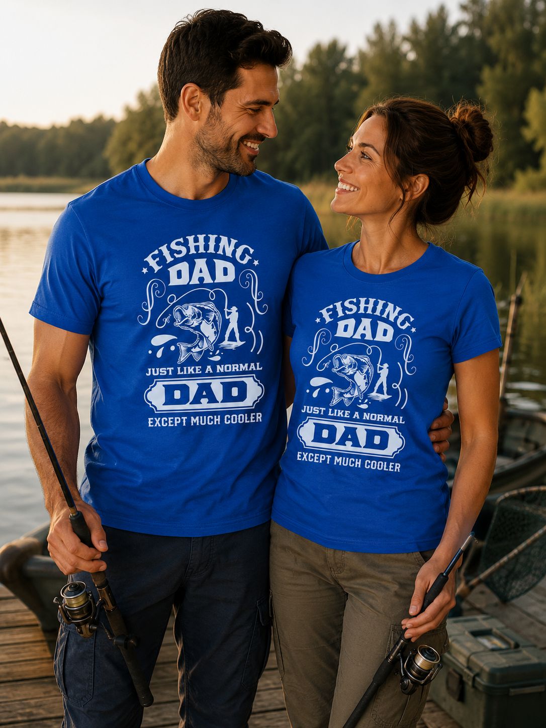 Fishing Dad - T-Shirt – Just a Normal Dad Except Much Cooler – Cadeau voor Vissende Papa’s &amp; Vaderdag