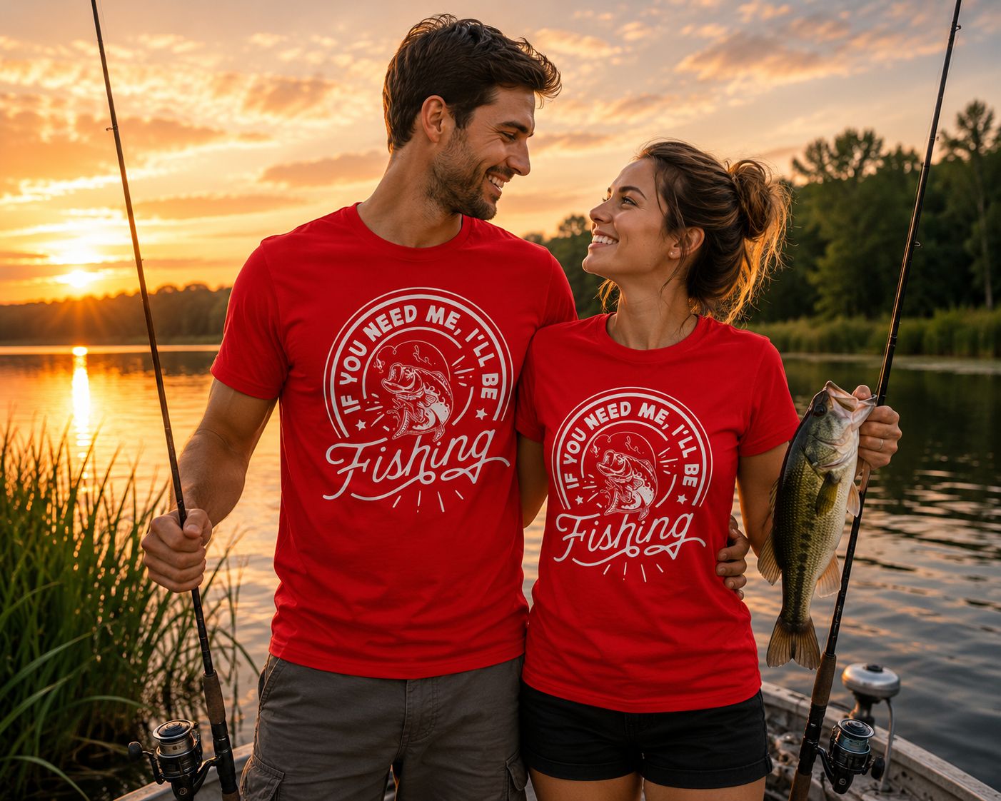 If You Need Me I'll Be Fishing T-Shirt - Grappige Visser T-Shirt - Leuk Cadeau voor Vissers