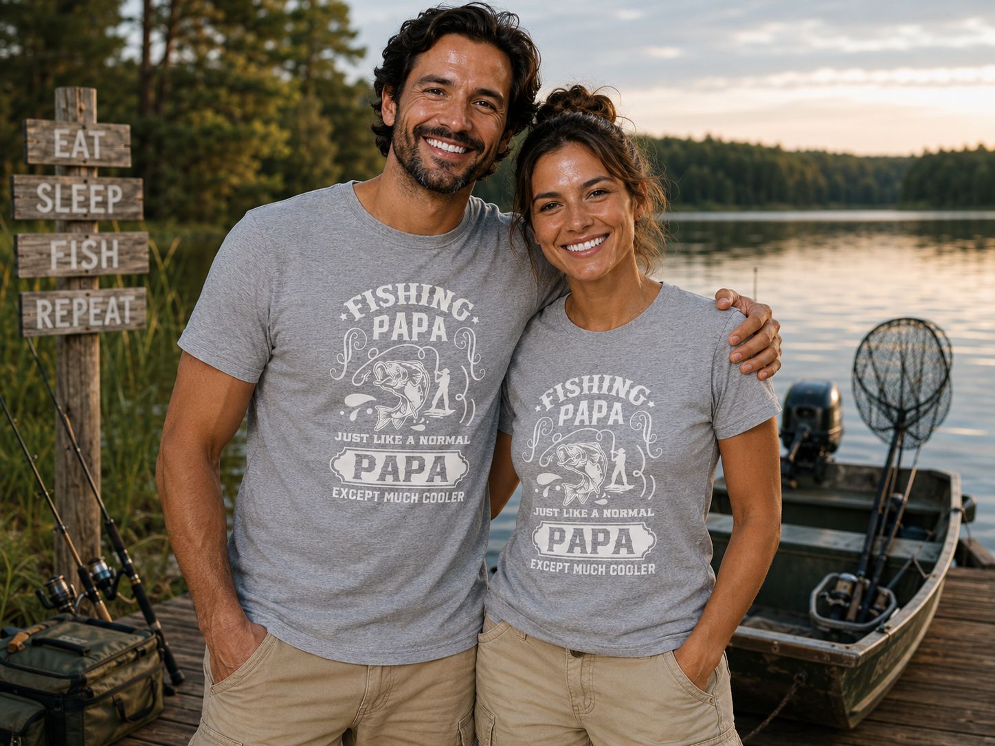 Fishing Papa Just Like A Normal Papa Except Much Cooler T-Shirt - Grappige Visser T-Shirt - Leuk Cadeau voor Vissers