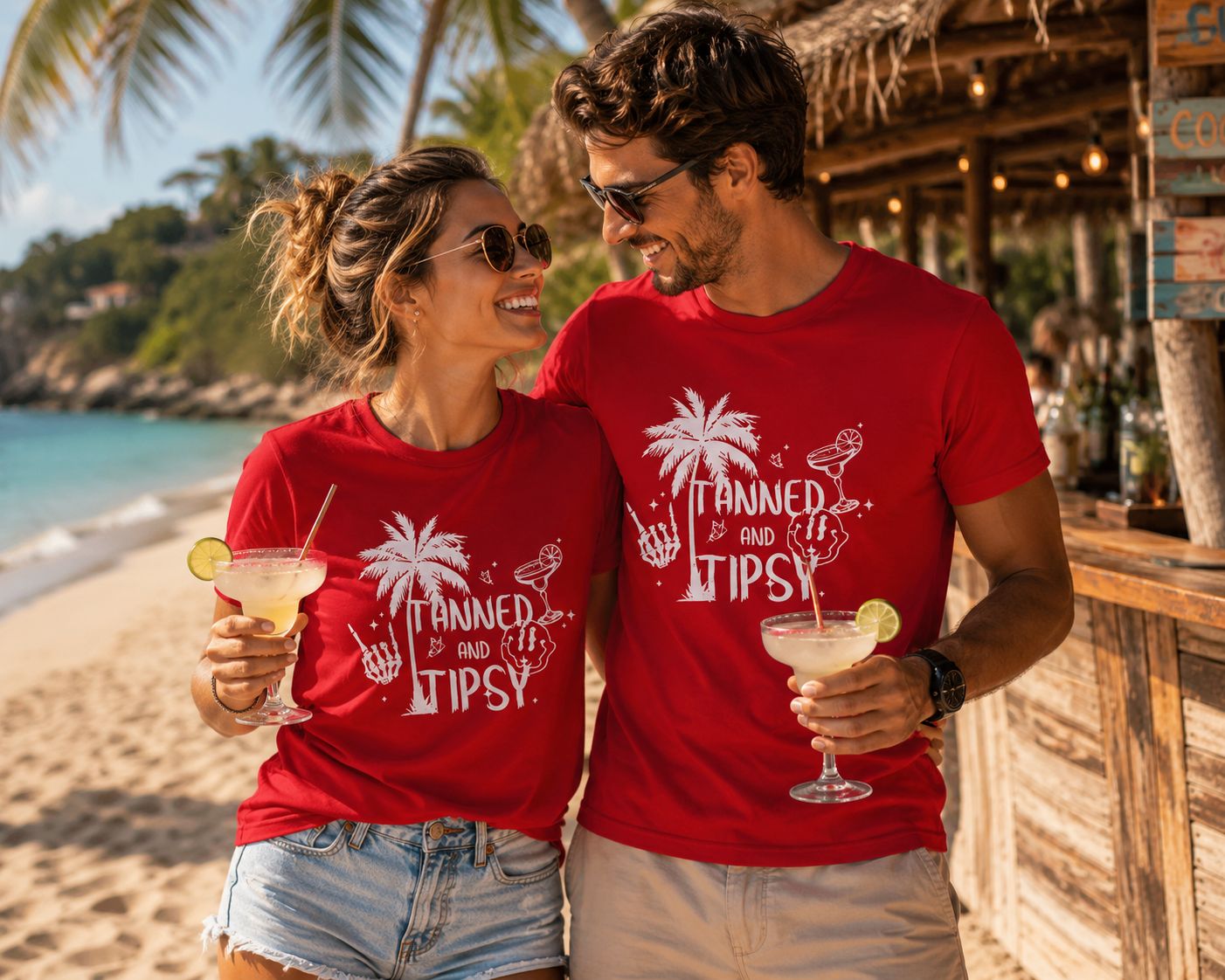 Tanned And Tipsy T-Shirt - Grappige Zomer T-Shirt - Leuk Cadeau voor Zomerliefhebbers