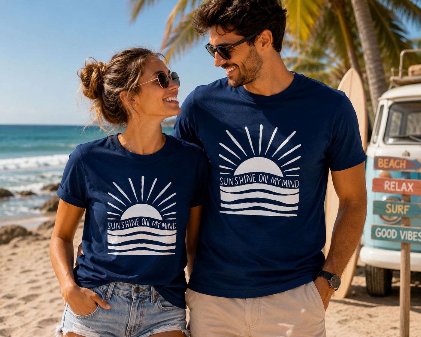 Sunshine On My Mind T-Shirt - Grappige Zomer T-Shirt - Leuk Cadeau voor Zomerliefhebbers